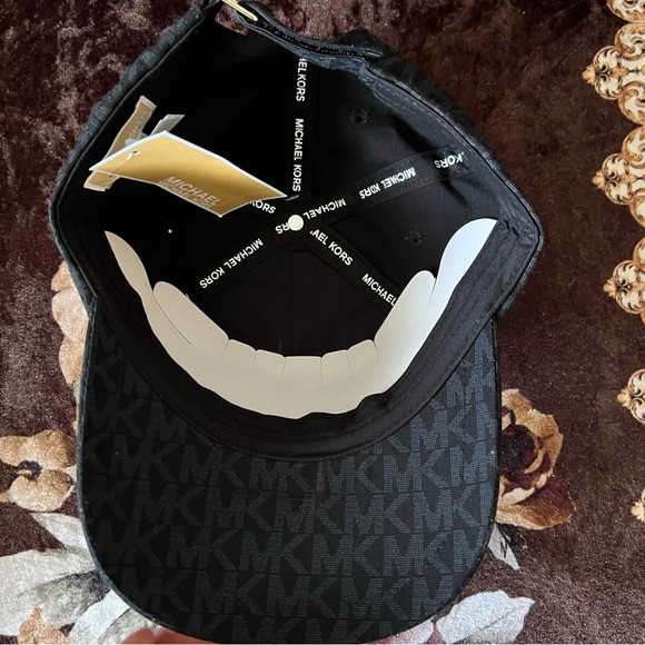 MICHAEL KORS Signature Logo Stretch Cotton Adjustable Baseball Hat NWT One Size main image 5